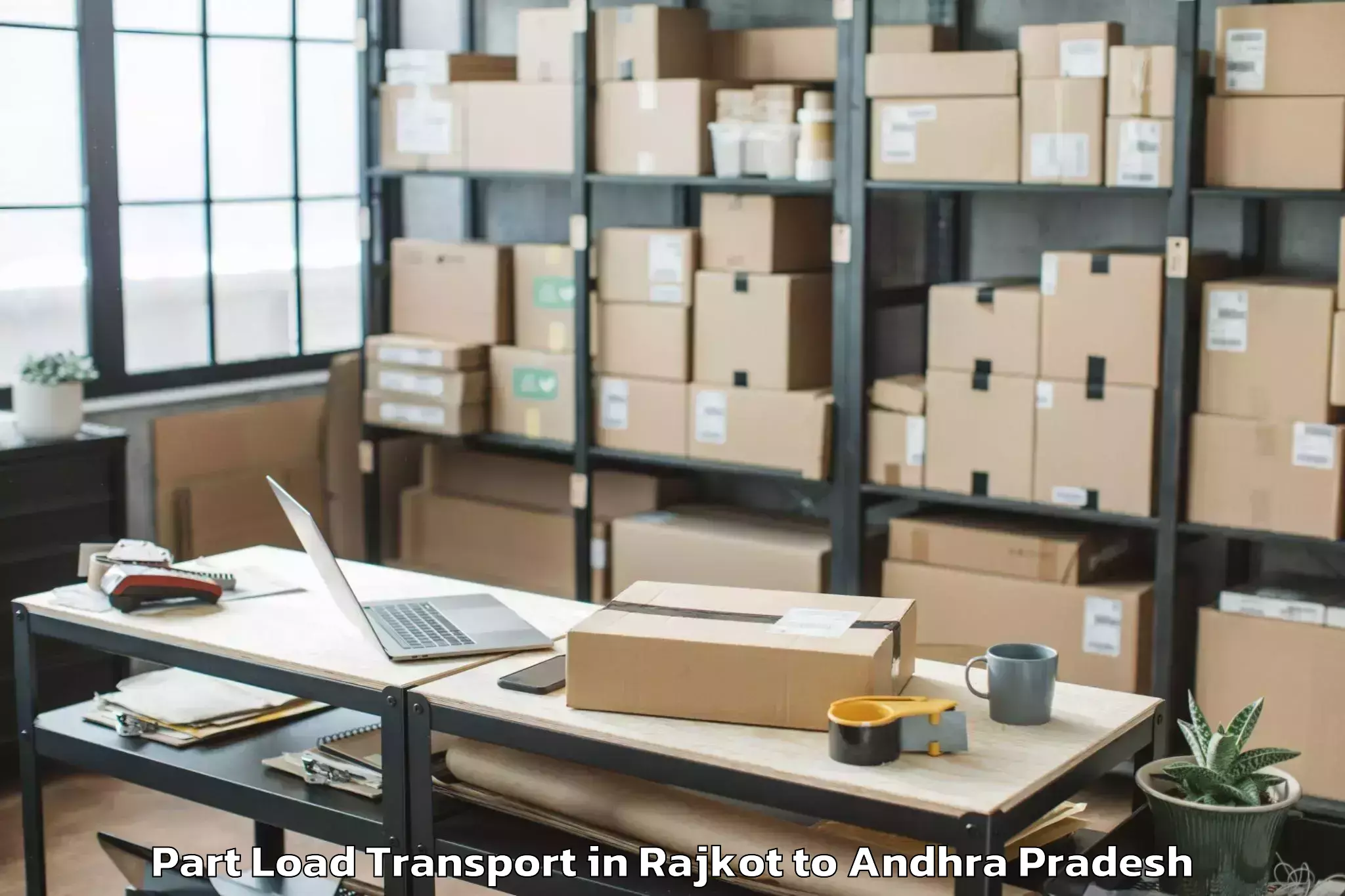 Easy Rajkot to Koruprolu Part Load Transport Booking